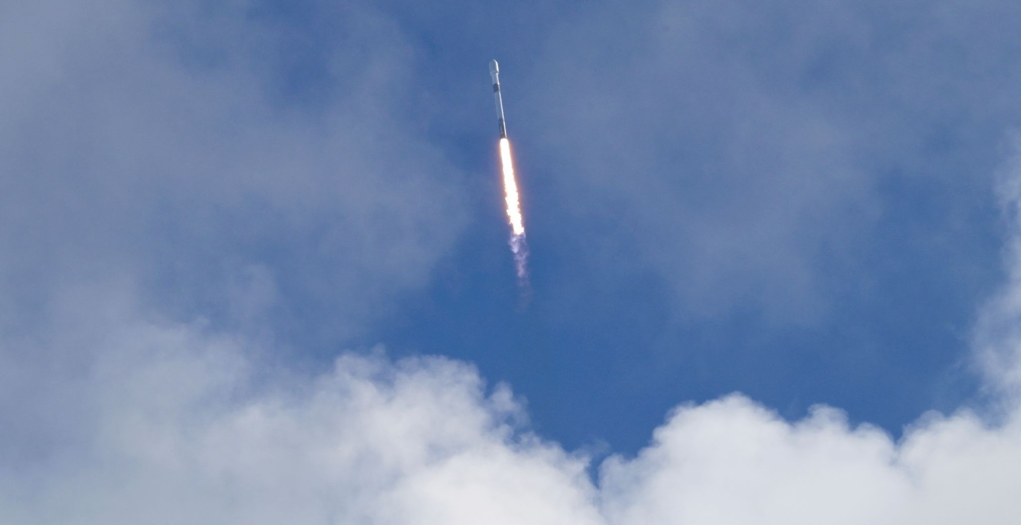 A rocket launched into space. 