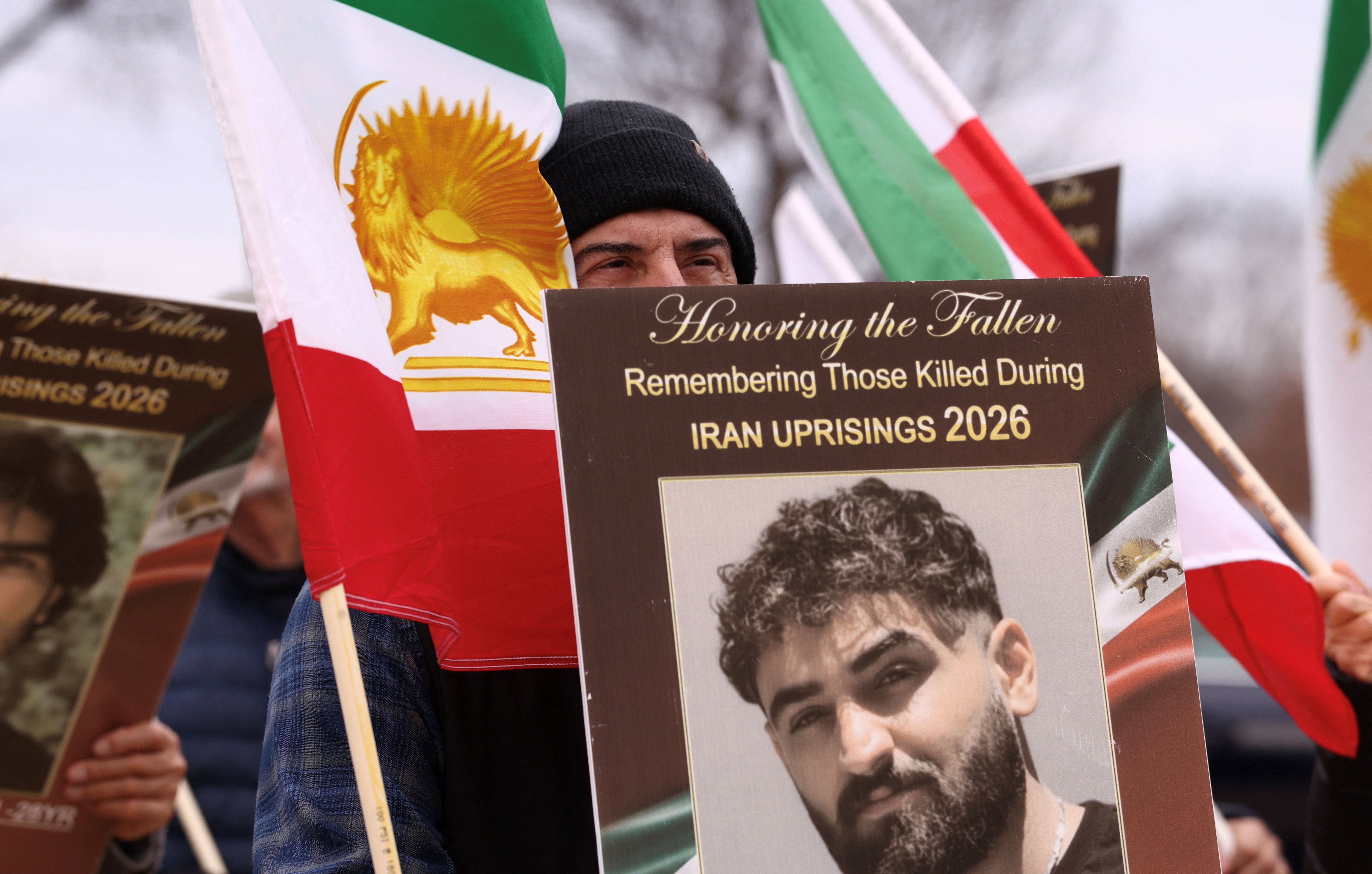 Demonstrators march in solidarity with Iranian protesters in Washington 