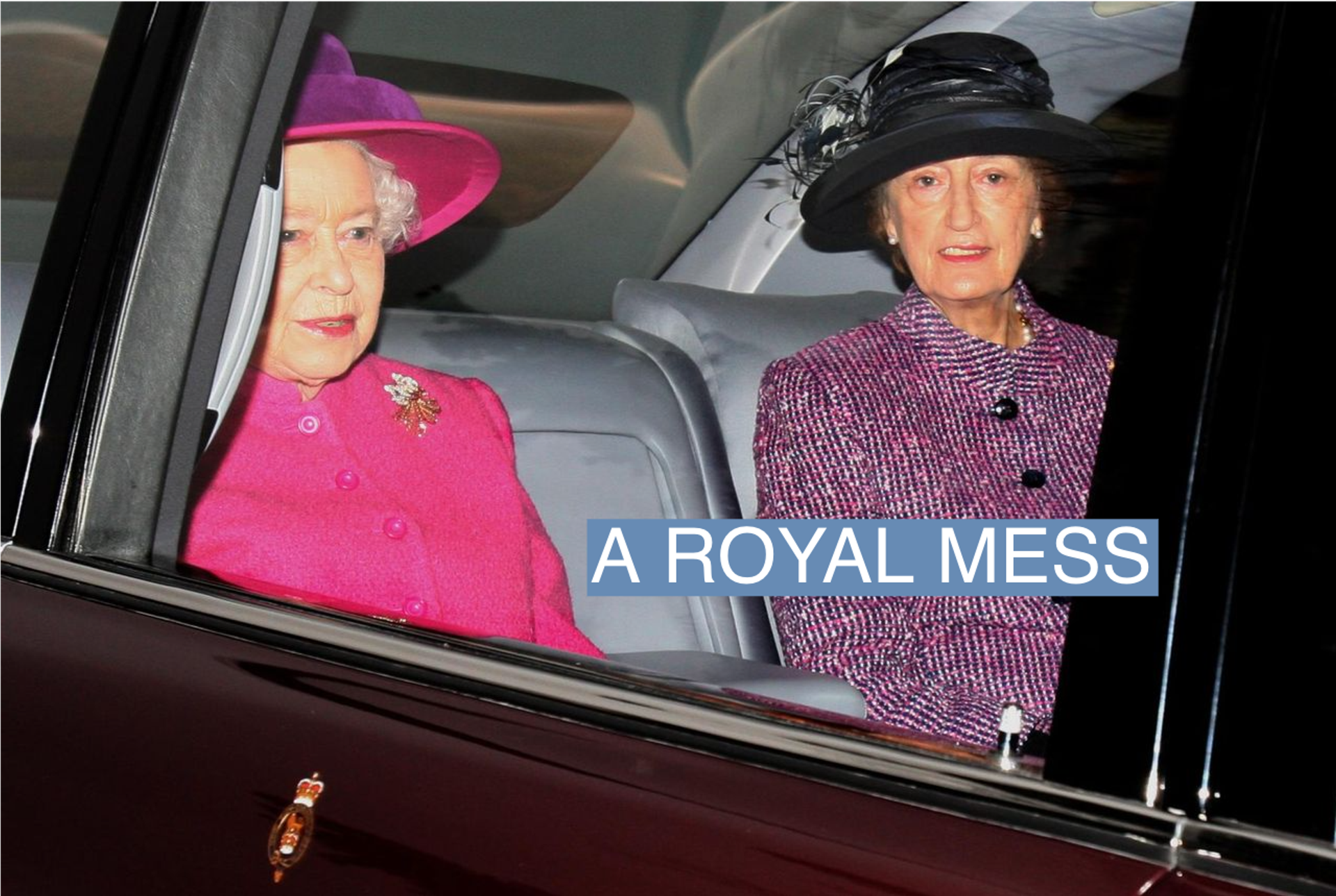 Queen Elizabeth II, and her lady in waiting, Lady Susan Hussey, in an undated photo