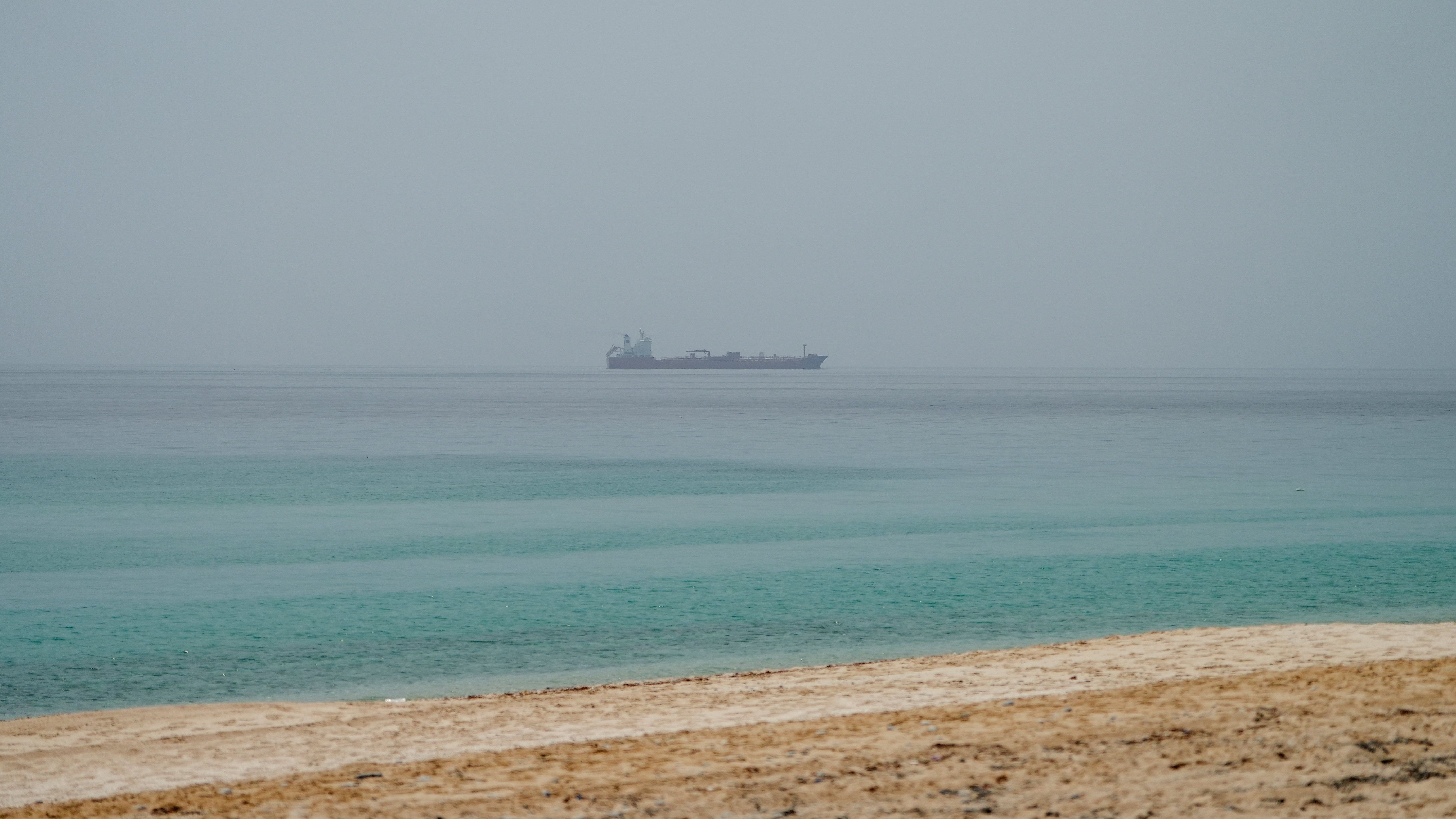 Ship in Strait of Hormuz