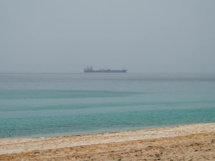 Ship in Strait of Hormuz