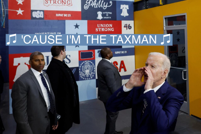 President Joe Biden in Philadelphia promoting his budget.
