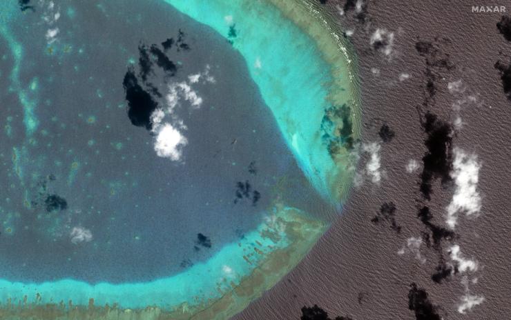 Chinese H-6 bombers fly at the disputed edge of the South China Sea in March.