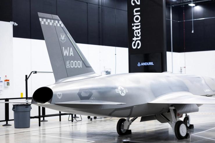 A drone inside the Arsenal-1 manufacturing facility in Ohio.