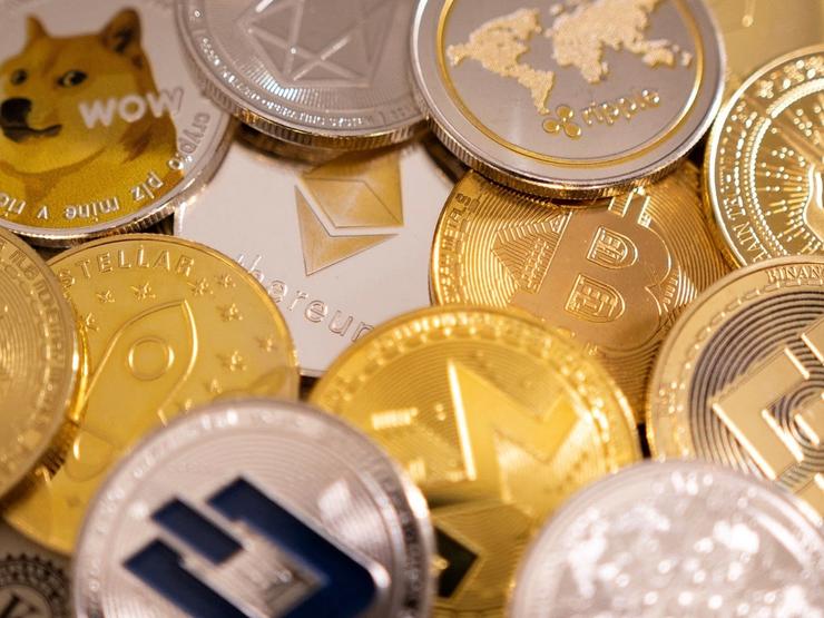 A representation of cryptocurrencies in this illustration taken, January 24, 2022.