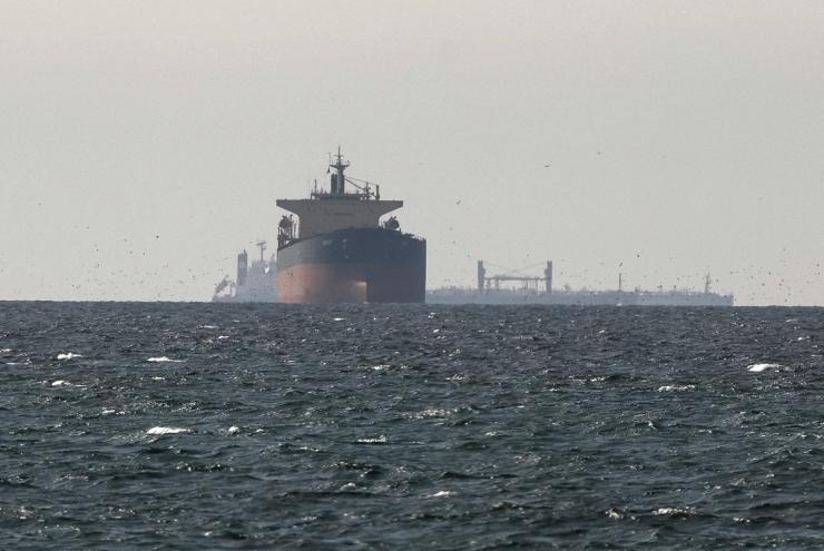 Tankers sail in the Gulf, near the Strait of Hormuz.