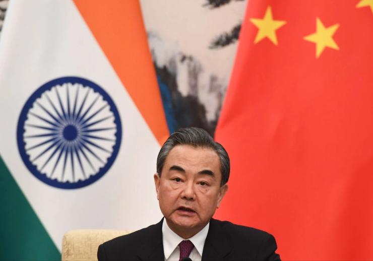 Chinese Foreign Minister Wang Yi speaks during a press conference in 2018.