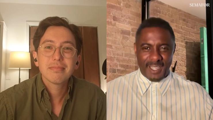 Semafor’s Max Tani and actor Idris Elba