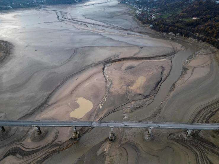 A dried out lake in Bosnia.
