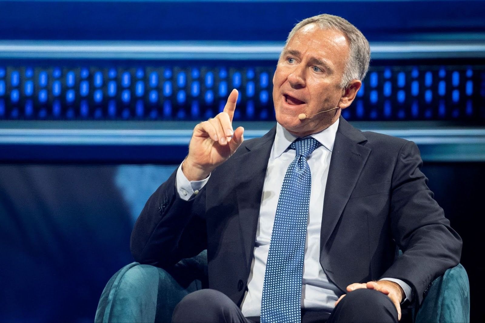  Ken Griffin, founder and chief executive officer of Citadel, speaks during the America Business Forum at Kaseya Center in Miami, Florida on Nov. 5, 2025. 