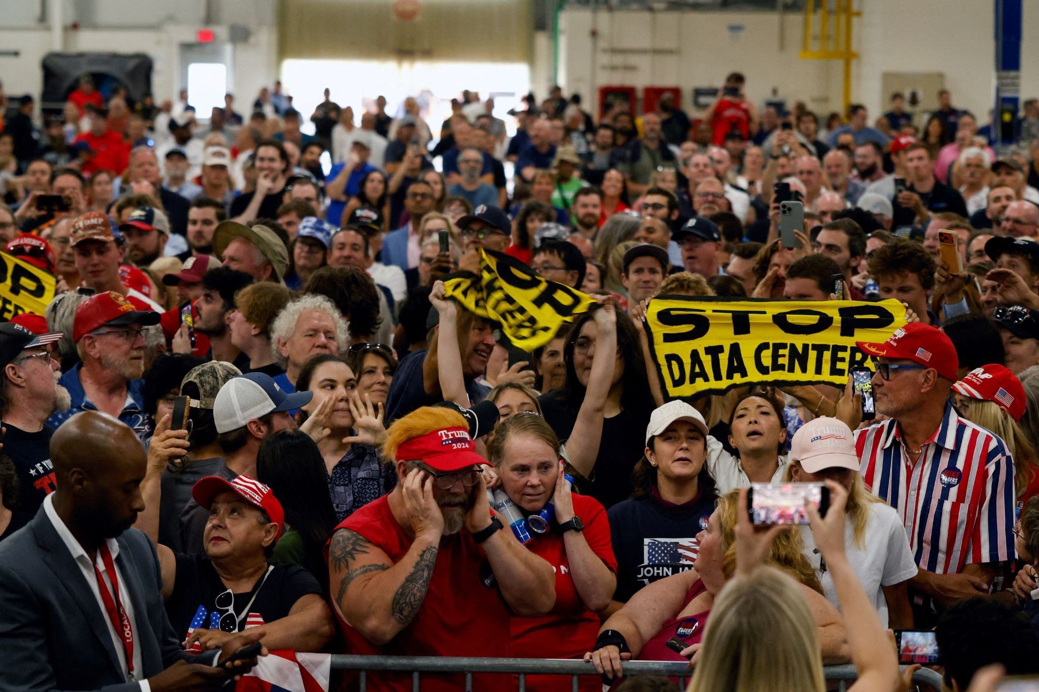 Anti-data center protesters