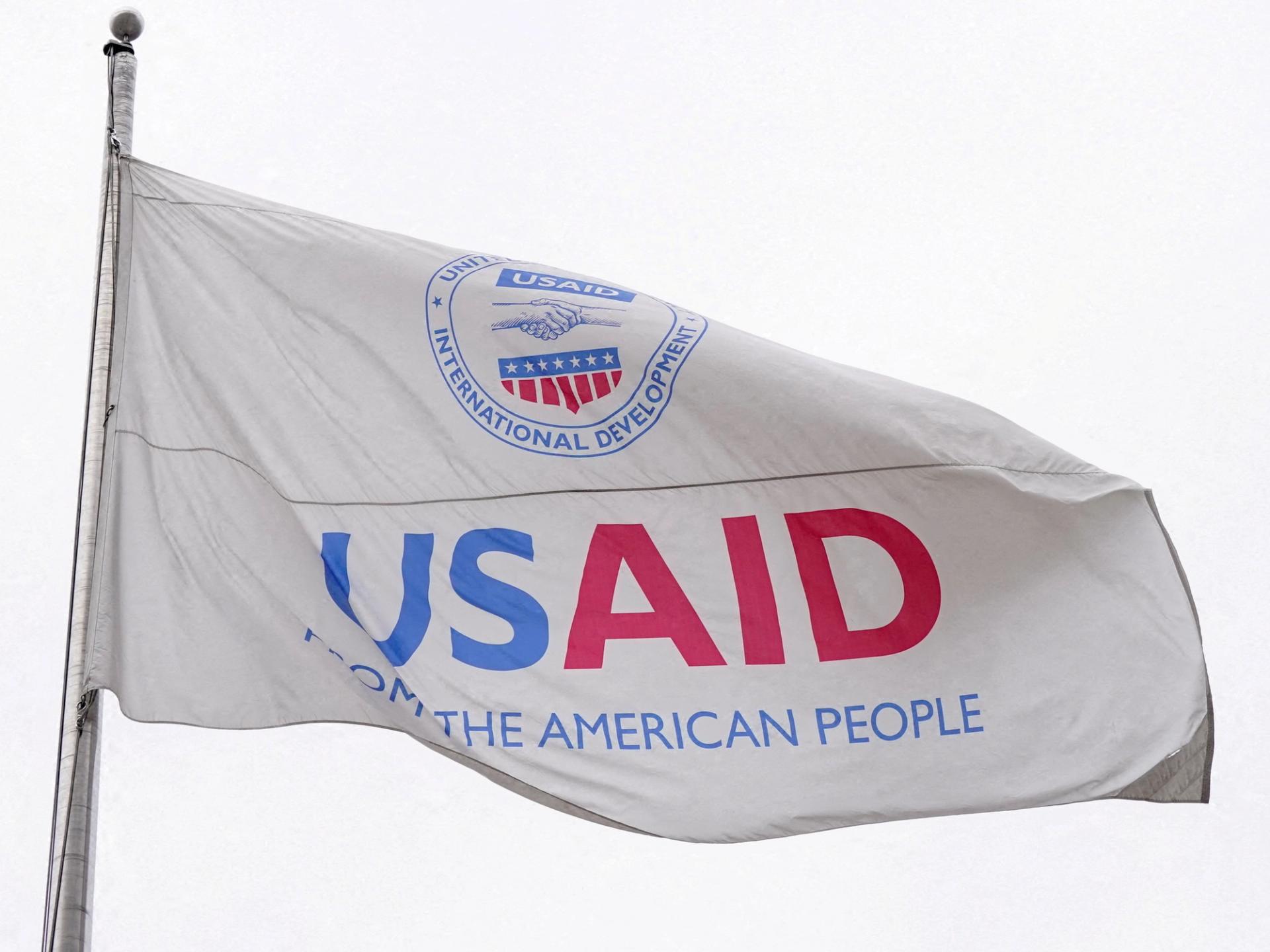 A USAID flag