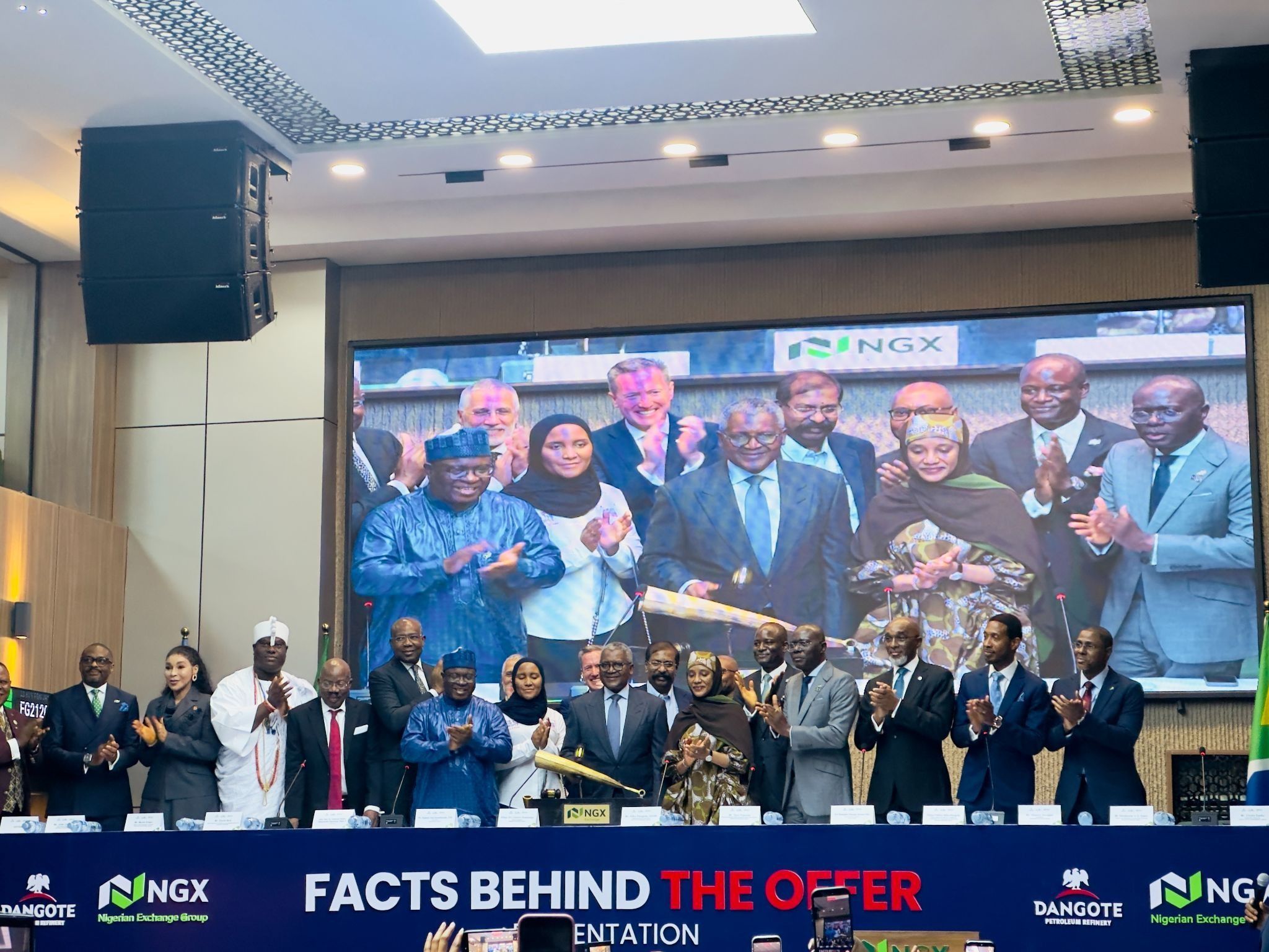 Dangote at the Lagos Stock Exchange