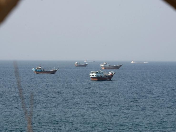 Boats in the Strait of Hormuz