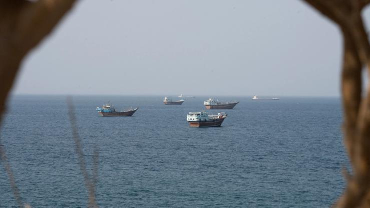 Boats in the Strait of Hormuz