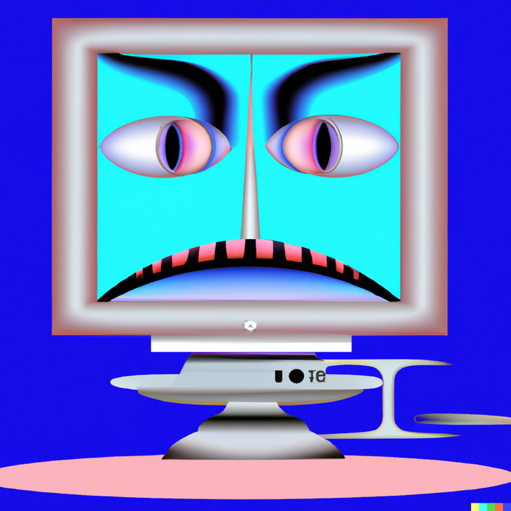 “Evil-looking computer in the style of Salvador Dalí.” DALL-E