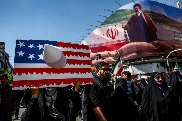 An anti-US protest in Iran.