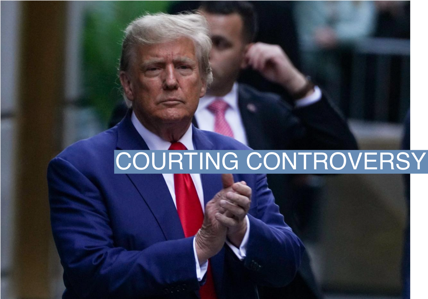 REUTERS/David Dee DelgadoFormer U.S. President Donald Trump gestures, on the day of the closing arguments in the Trump Organization civil fraud trial, outside a Trump property in the Manhattan borough of New York City, U.S., January 11, 2024. REUTERS/David Dee Delgado