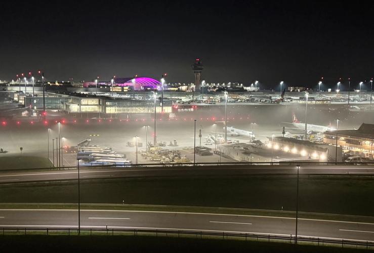 Munich airport during shutdown.
