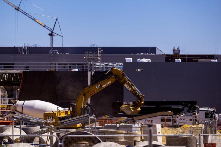 Construction site of a data center.