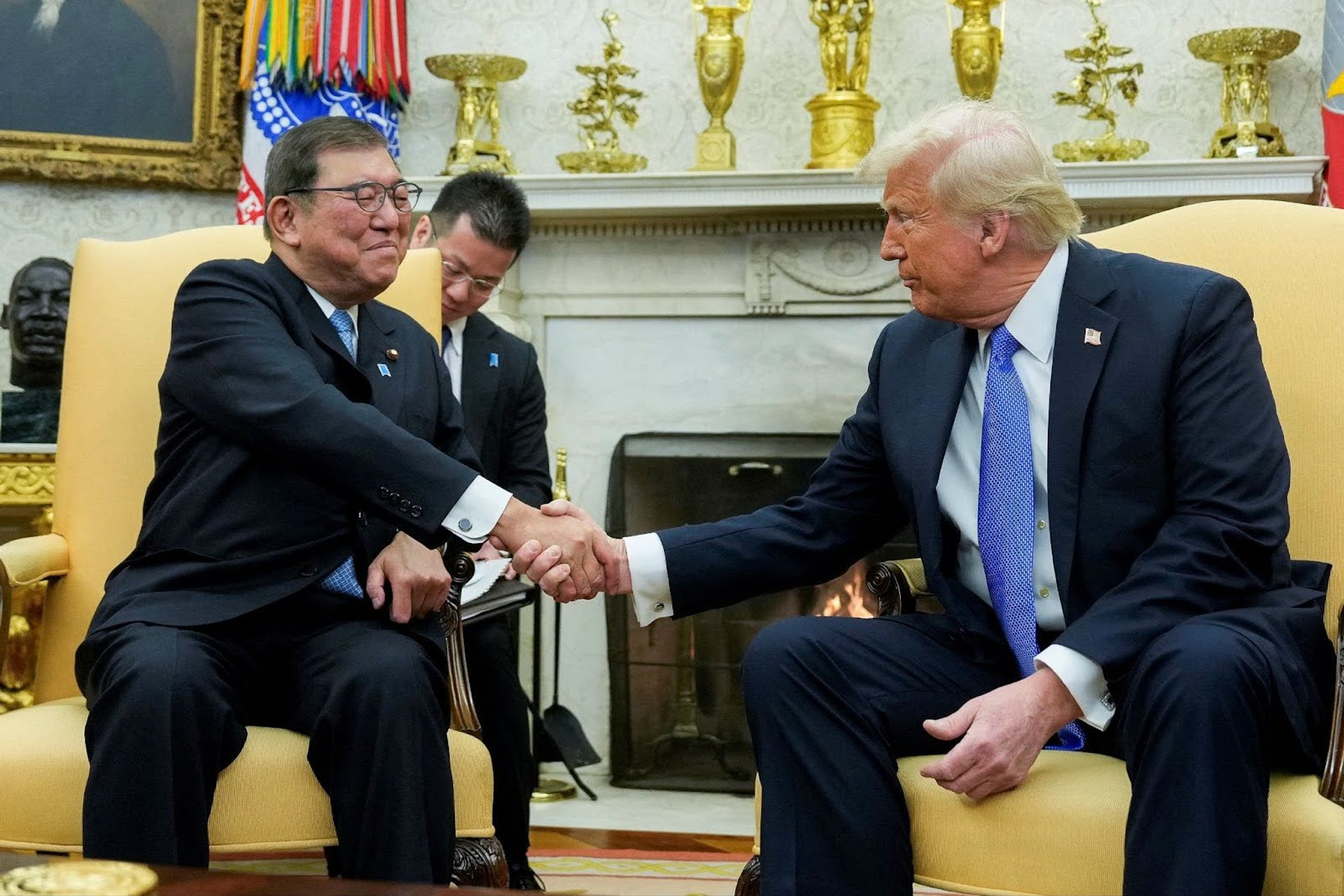 Japanese Prime Minister Shigeru Ishiba and US President Donald Trump.