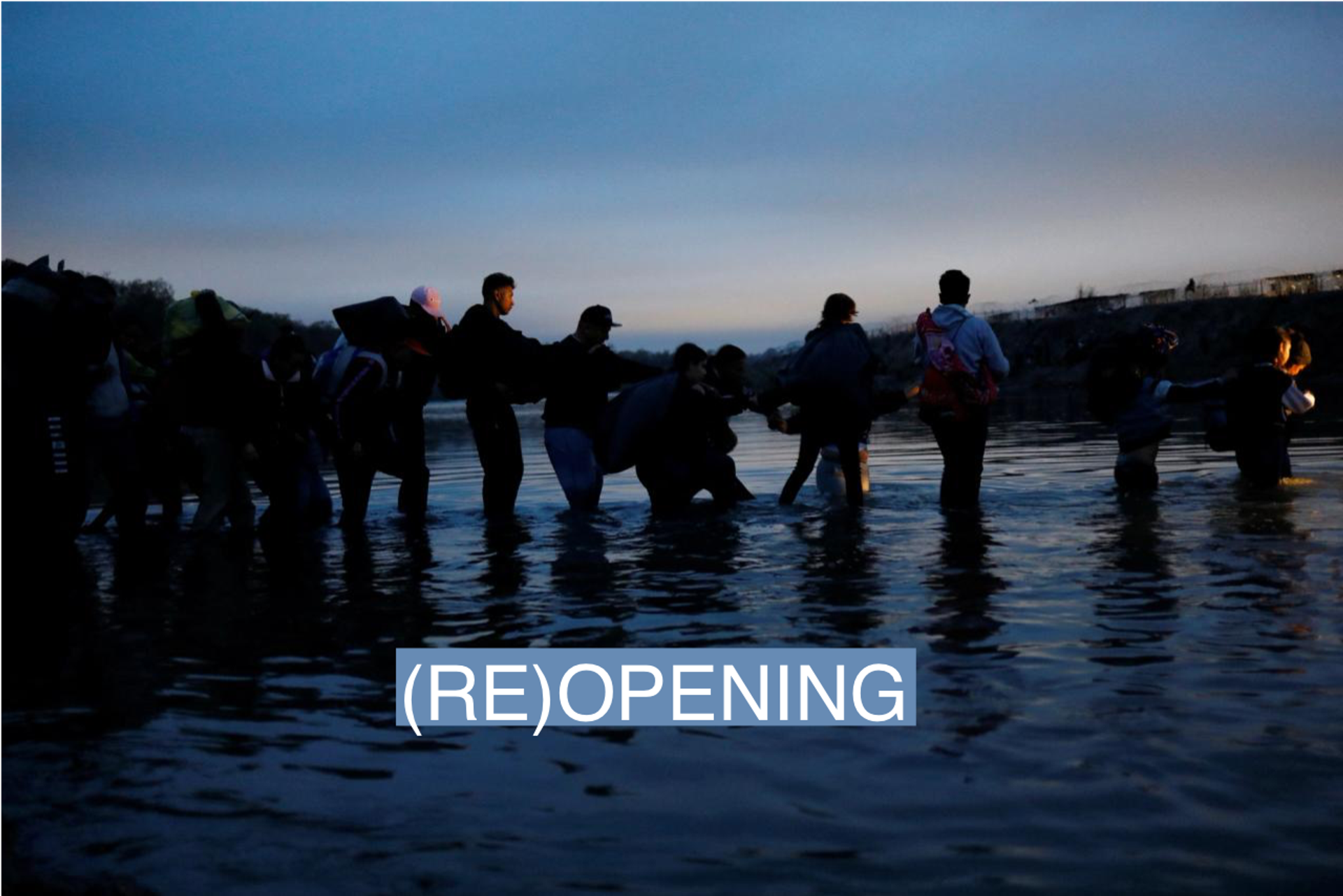 Migrants cross the Rio Bravo river at the border between the United States and Mexico, with the intention of turning themselves in to the U.S. Border Patrol agents to request asylum, as seen from Piedras Negras, Coahuila, Mexico on Dec. 21.
