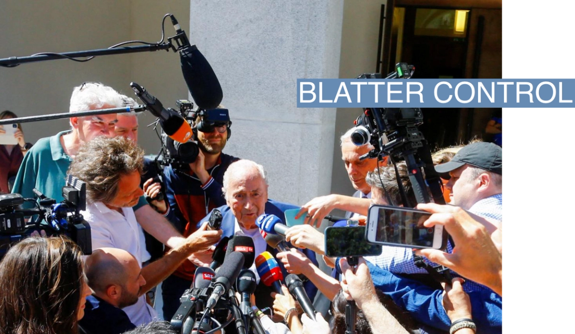 Blatter facing the press