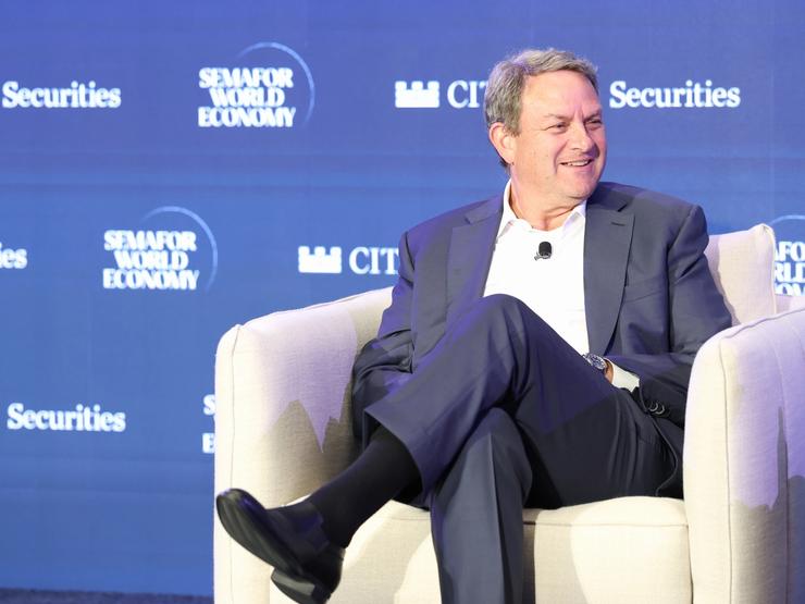 Mark Lazarus (CEO - Versant) speaks on stage during Semafor World Economy 2026 on April 15, 2026 in Washington, DC.