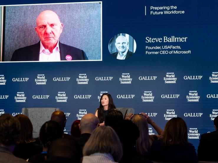 USAFacts CEO Steve Ballmer interviewed by Semafor’s Gina Chon.