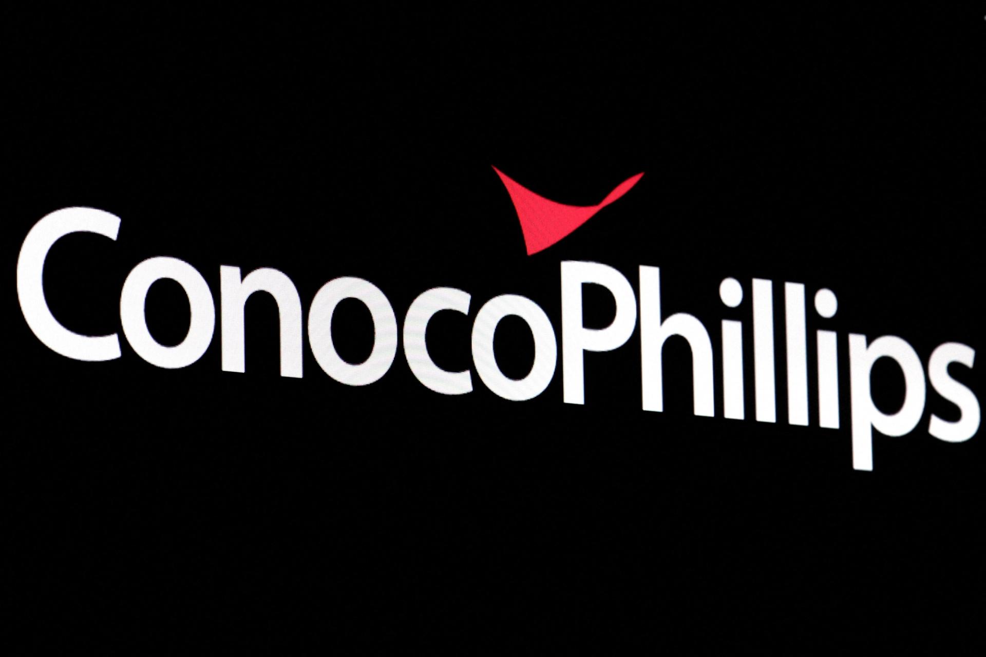 A screen displays the logo for ConocoPhillips