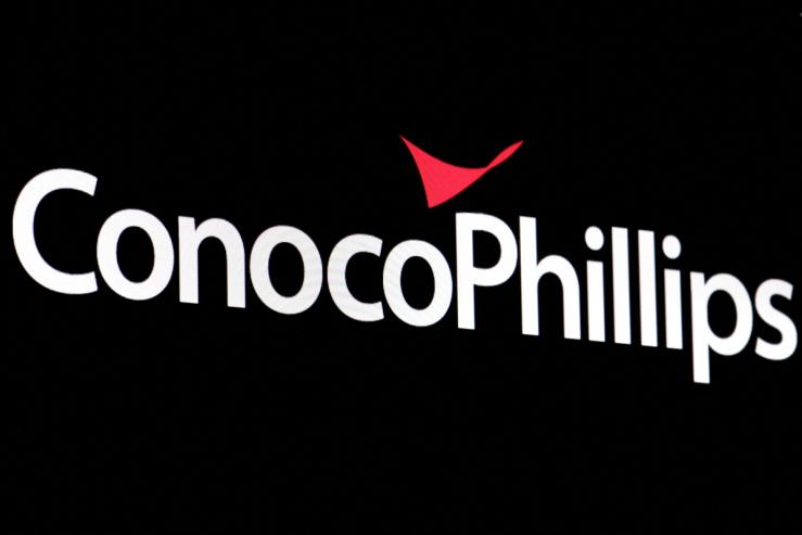 A screen displays the logo for ConocoPhillips
