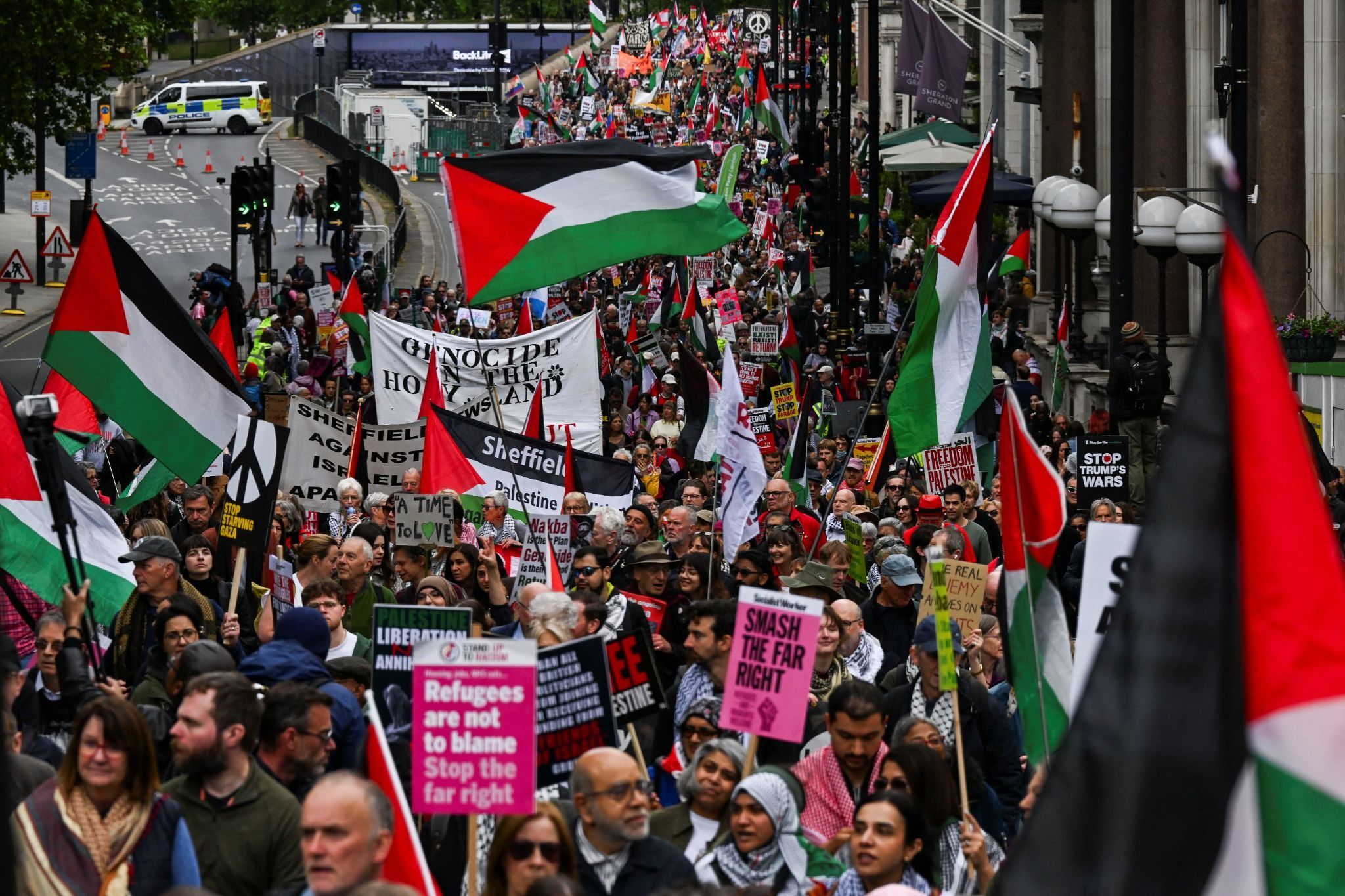 Pro-Palestinian march marking Nakba Day, in London