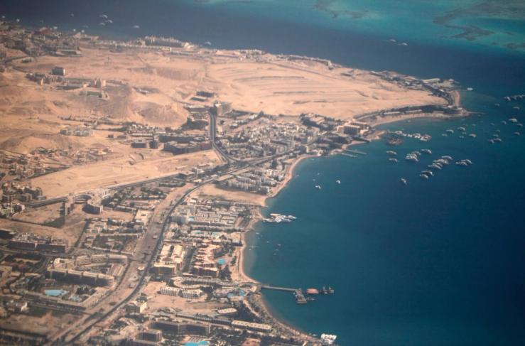 Aerial view of part of Egypt’s Red Sea Coast.