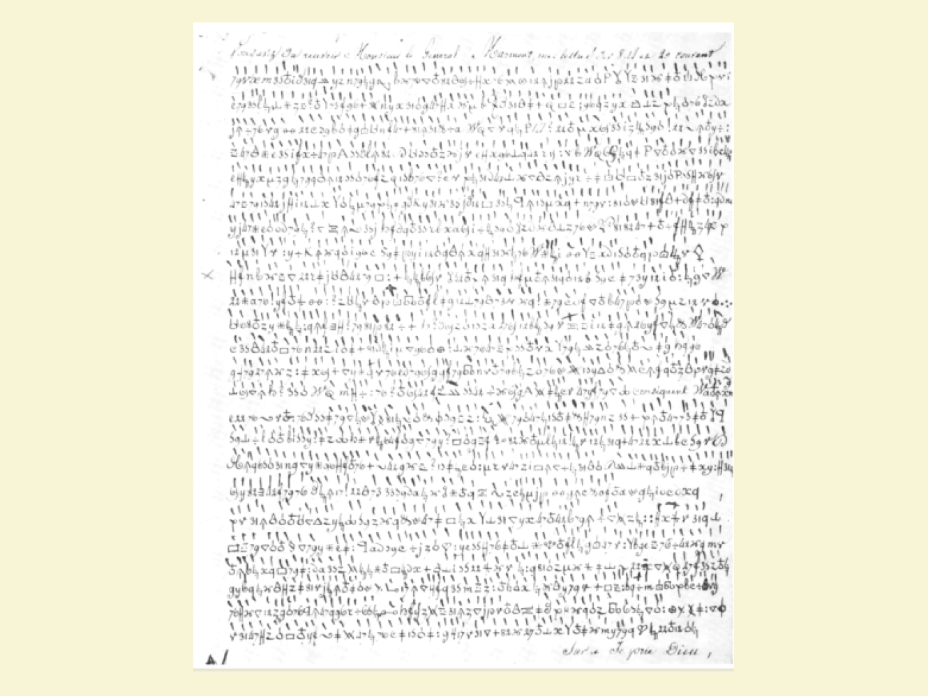 An image of the Napoleon cipher.