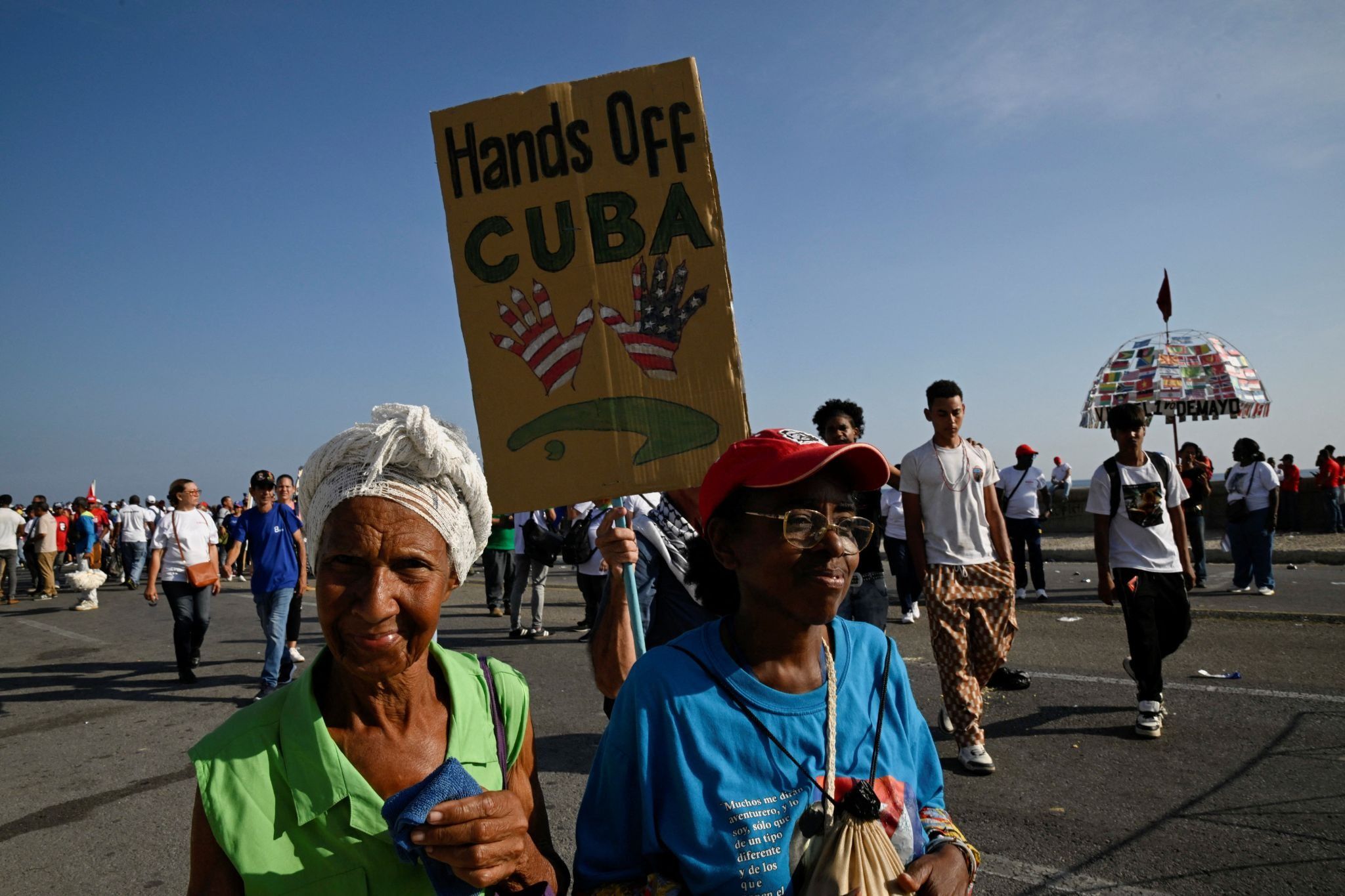 An anti-US protest in Havana. 