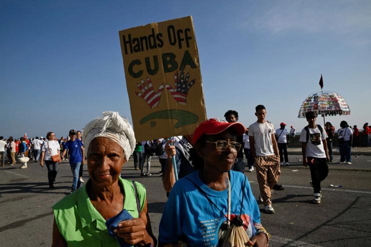 An anti-US protest in Havana.