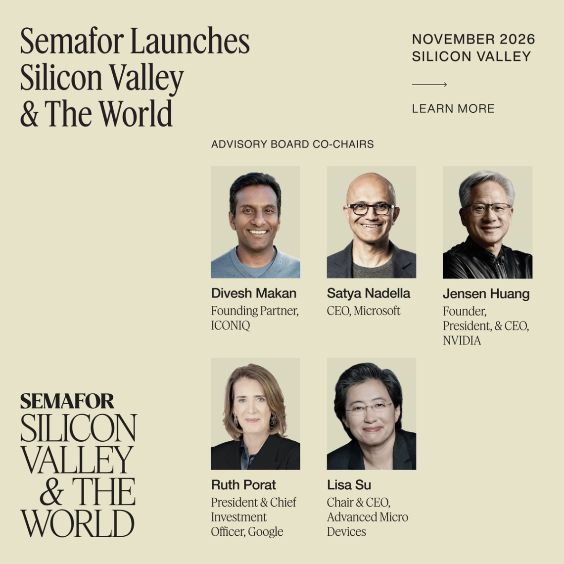 Semafor launches Silicon Valley & The World