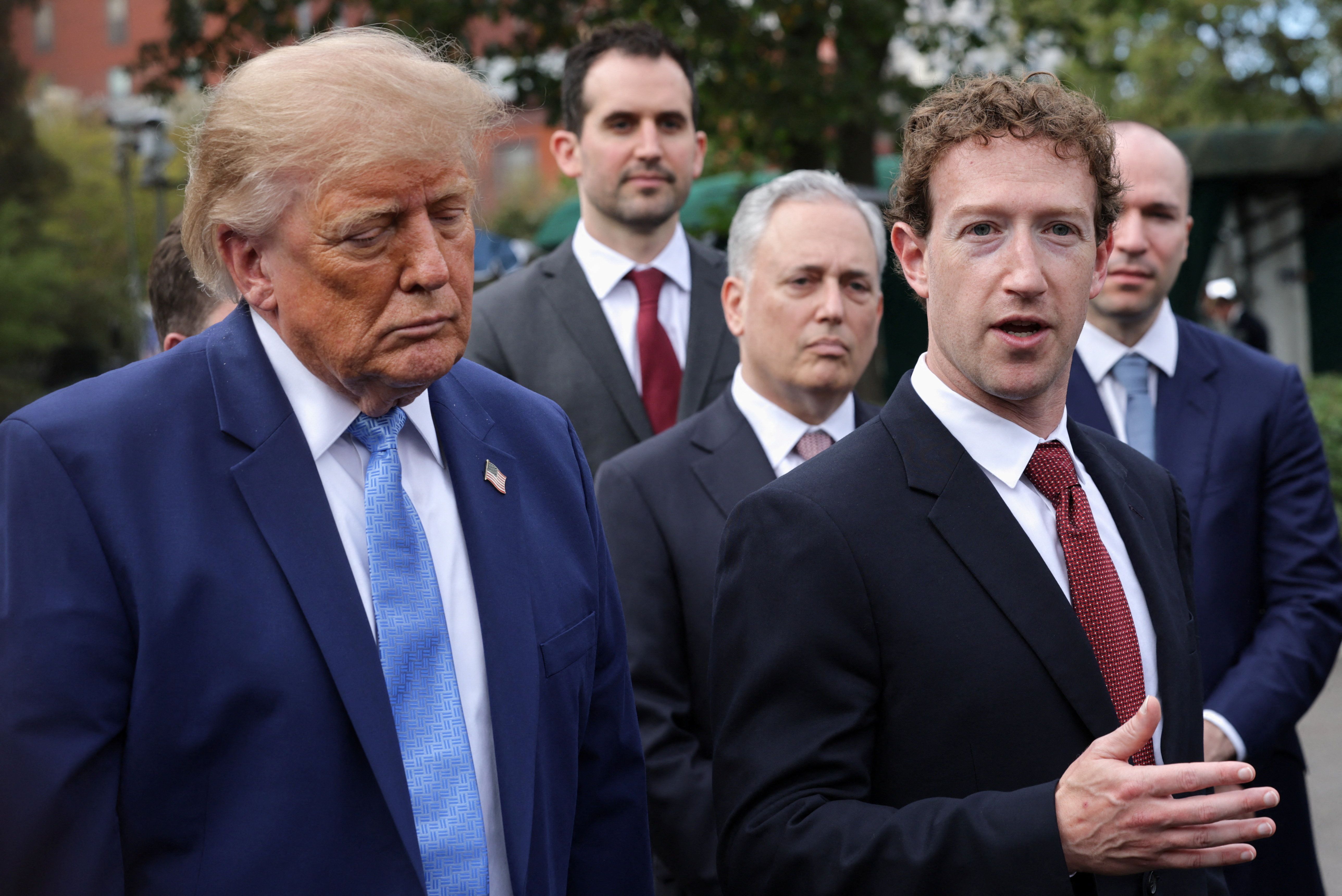 Meta CEO Mark Zuckerberg with US President Donald Trump 