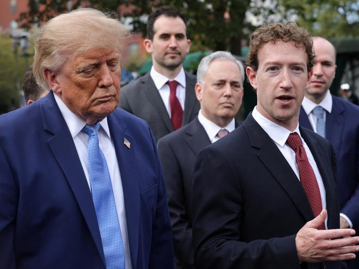 Meta CEO Mark Zuckerberg with US President Donald Trump