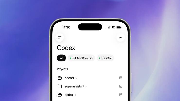 A screenshot of OpenAI’s Codex.