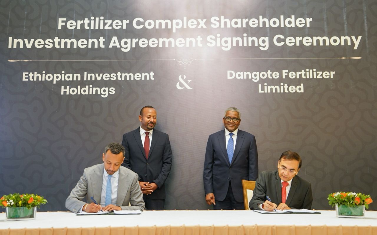 The signing ceremony in Addis Ababa.