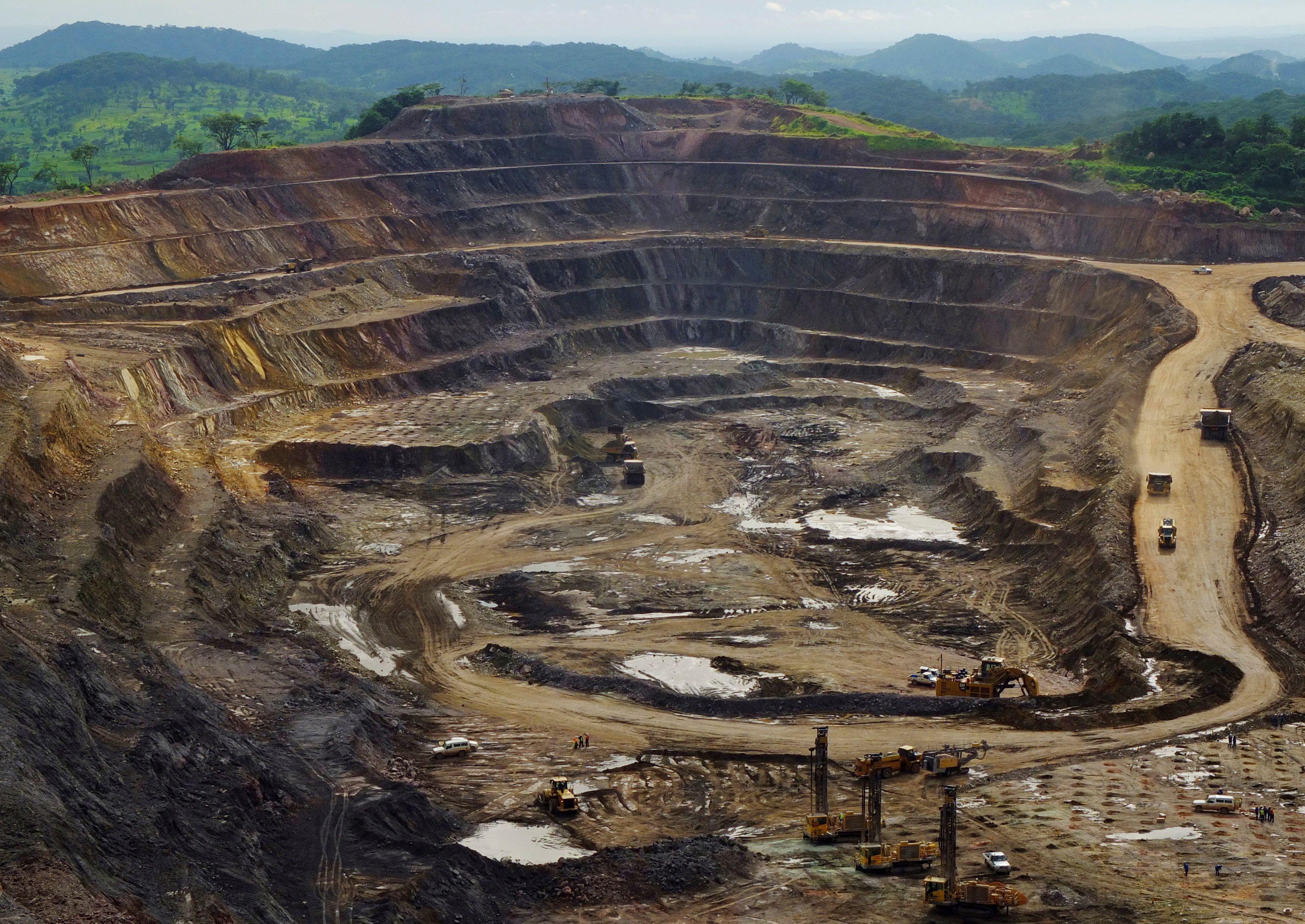 An open pit at Tenke Fungurume, a copper and cobalt mine in southeastern DR Congo.