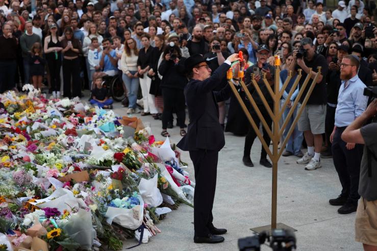 Mourners gather in Australia.