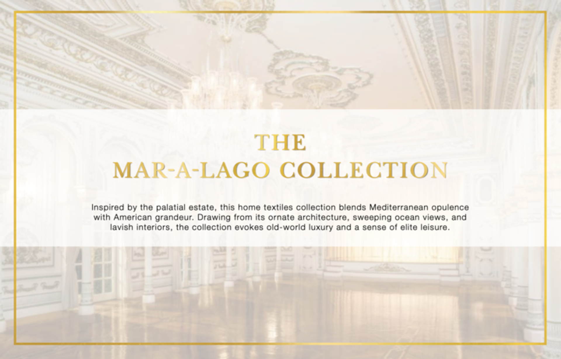 A still from Live Comfortably’s description of its Trump-linked collection