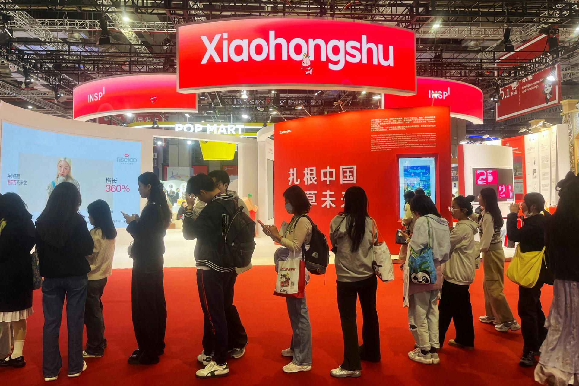 Xiaohongshu booth at an expo