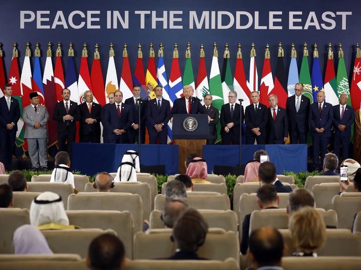 World leaders’ summit on ending the Gaza war, in Sharm el-Sheikh.