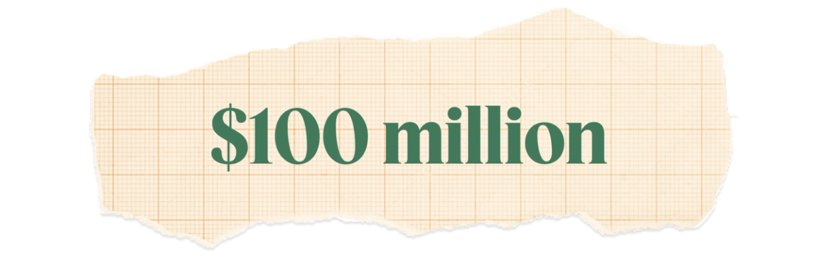 $100 million.