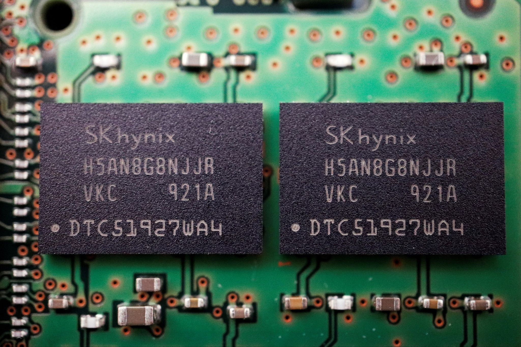 Memory chips by South Korean semiconductor supplier SK Hynix. 