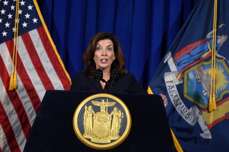  New York Lieutenant Governor Kathy Hochul speaks during a news conference at the New York State Capitol, in Albany, New York, U.S., August 11, 2021.