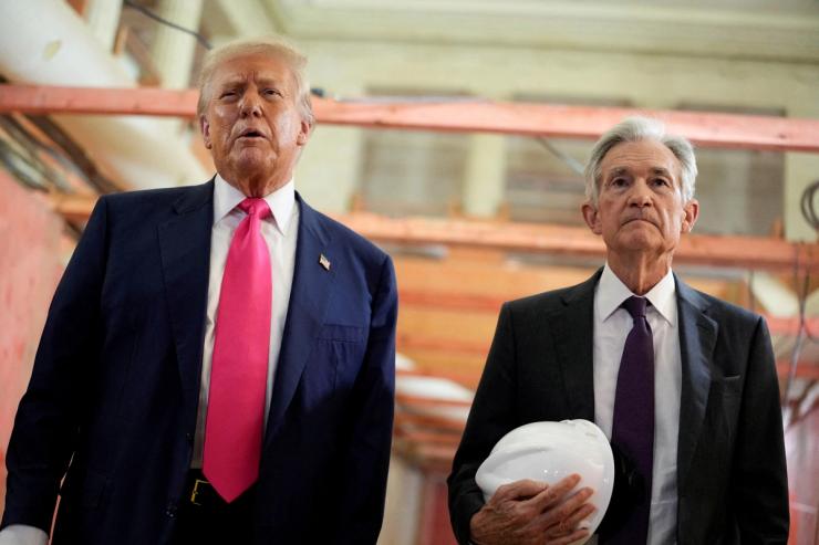 President Donald Trump and Federal Reserve Chair Jerome Powell.